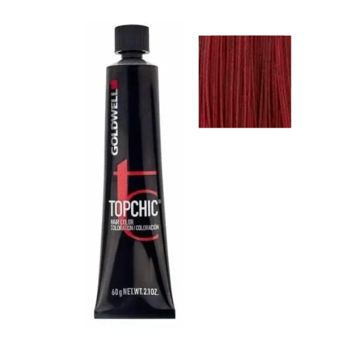 Стойкая профессиональная краска для волос - Goldwell Topchic Hair Color Coloration 7NRR (Средний блонд с интенсивно-красным сиянием)